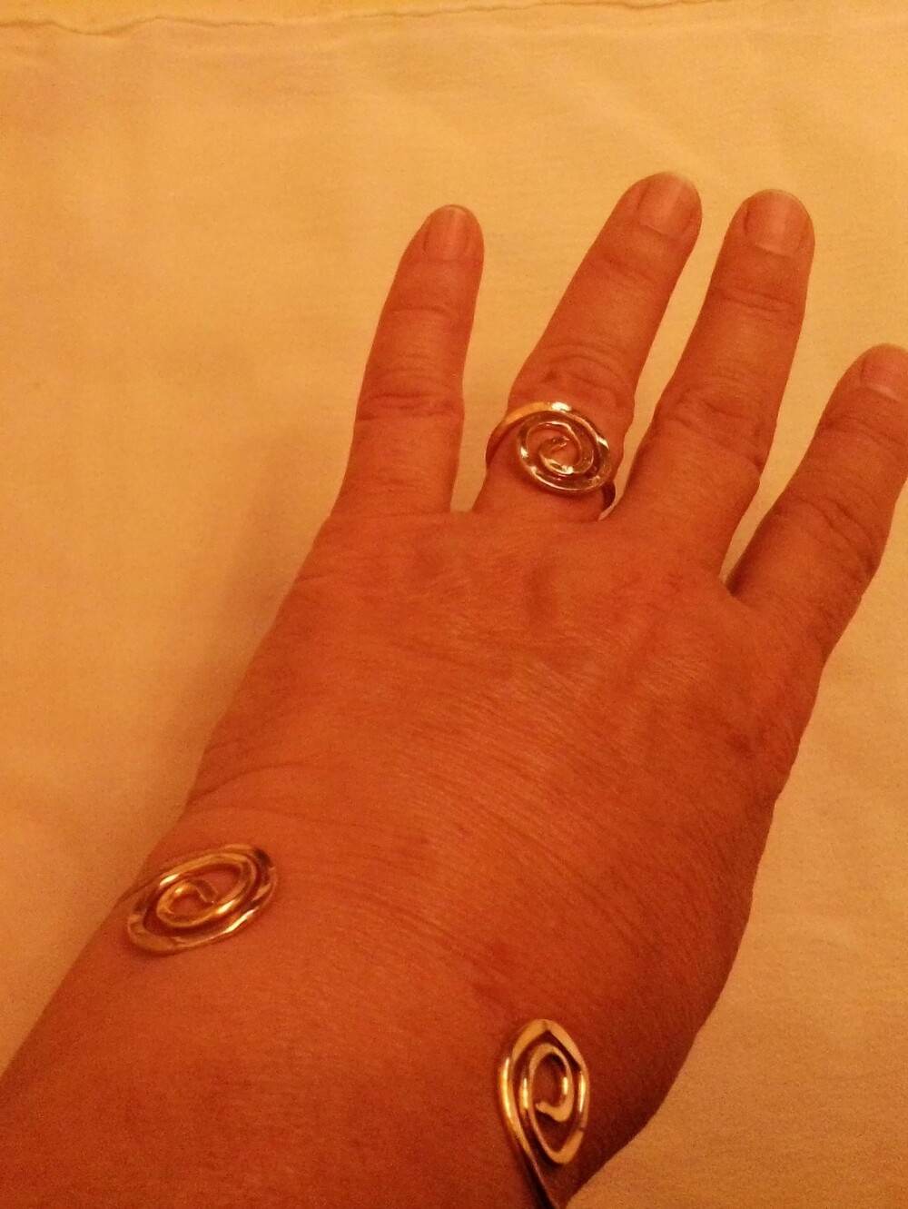 Greek Swirl Design - open band Ring